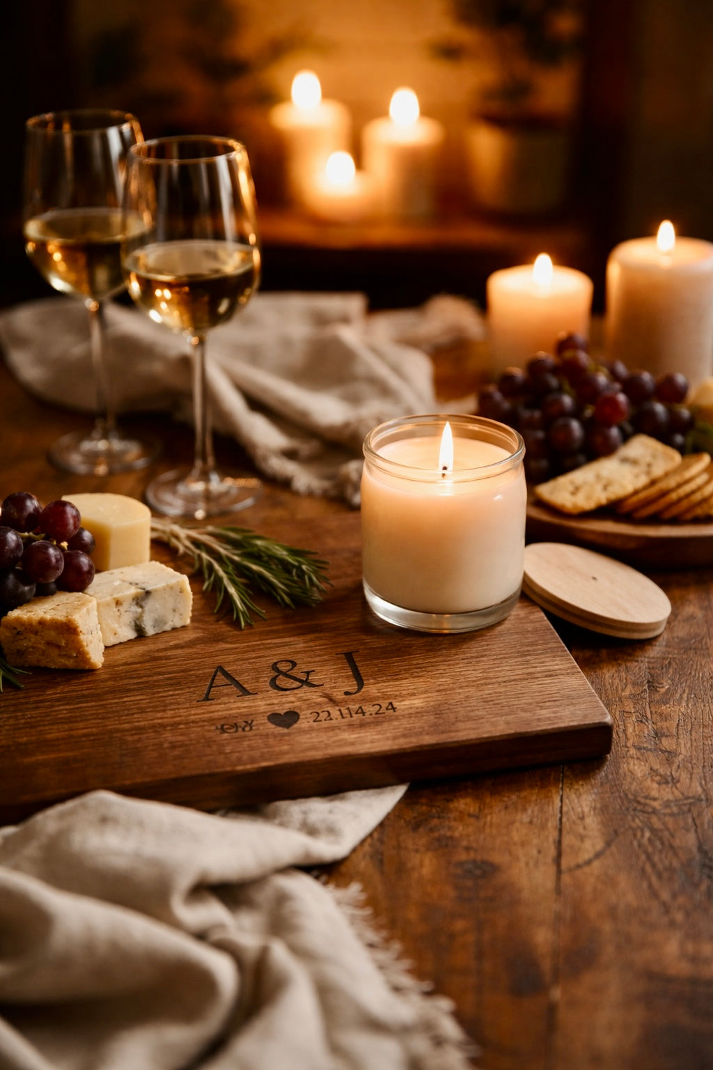 Creating the Perfect Valentine's Day Ambiance with Handcrafted Candles and Personalized Wood Gifts
