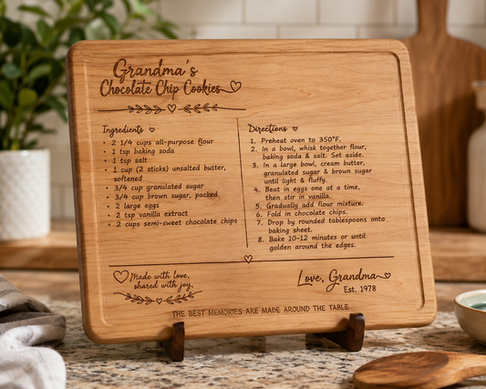 Why Laser-Engraved Recipe Boards Make the Perfect Gift for Food-Loving Moms