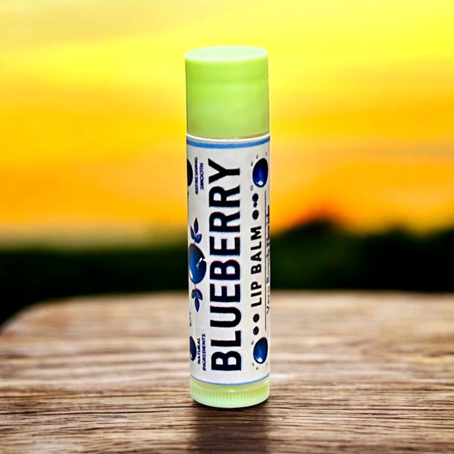 Blueberry Lip Balm – handmade lip balm by Freedom of Expression Gifts.