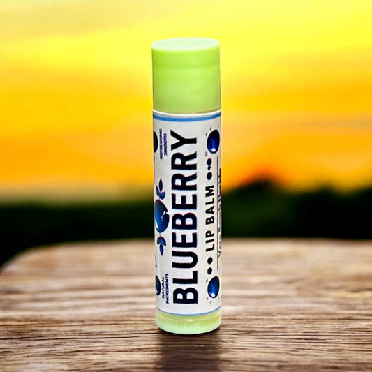 Blueberry Lip Balm – handmade lip balm by Freedom of Expression Gifts.