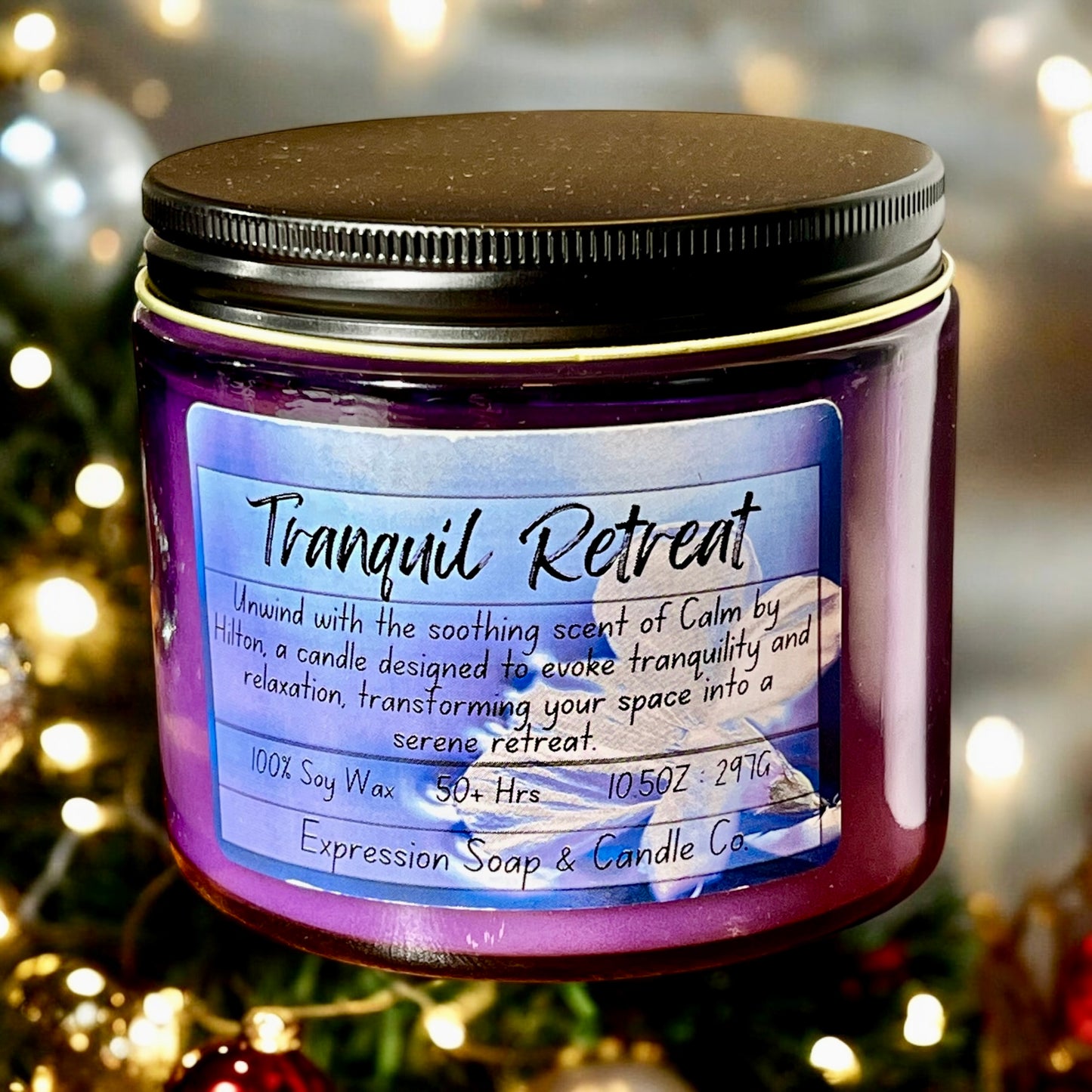 Tranquil Retreat Candle – handmade candle by Freedom of Expression Gifts.
