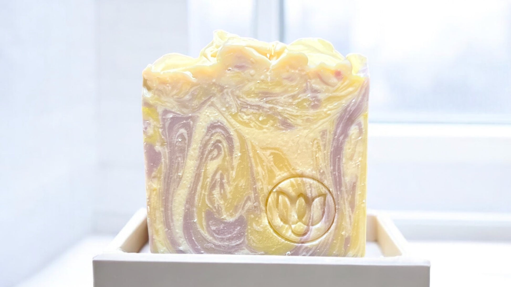 Lilac Lemon Cream Goats Milk Soap – handmade soap by Freedom of Expression Gifts.
