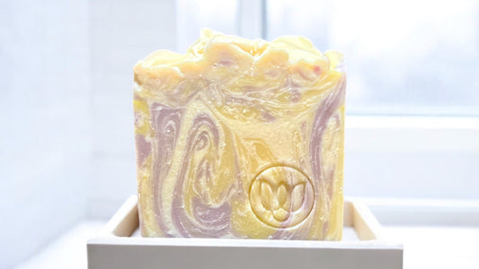 Lilac Lemon Cream Goats Milk Soap – handmade soap by Freedom of Expression Gifts.