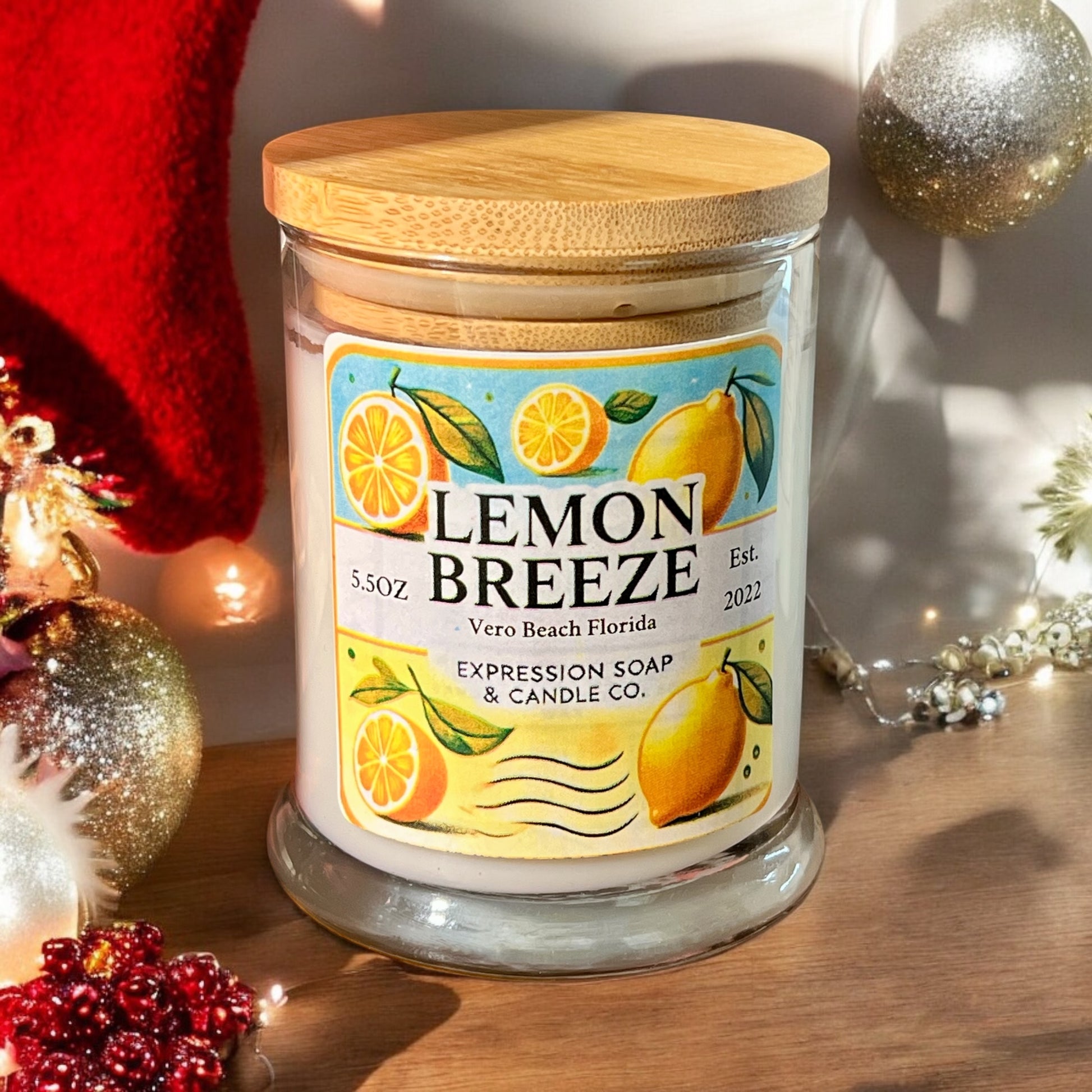 Lemon Breeze Candle – handmade candle by Freedom of Expression Gifts.