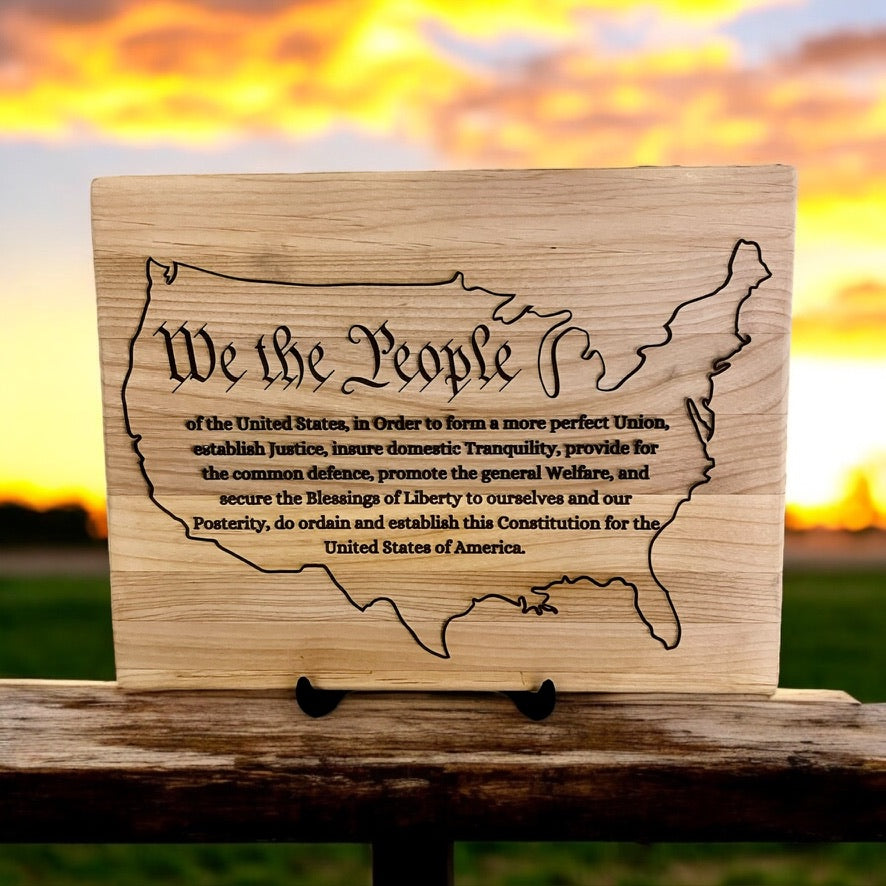 Cutting Board - We the People – handmade cutting board by Freedom of Expression Gifts.