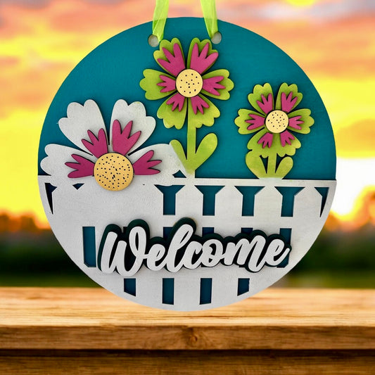 Welcome garden – handmade sign by Freedom of Expression Gifts.