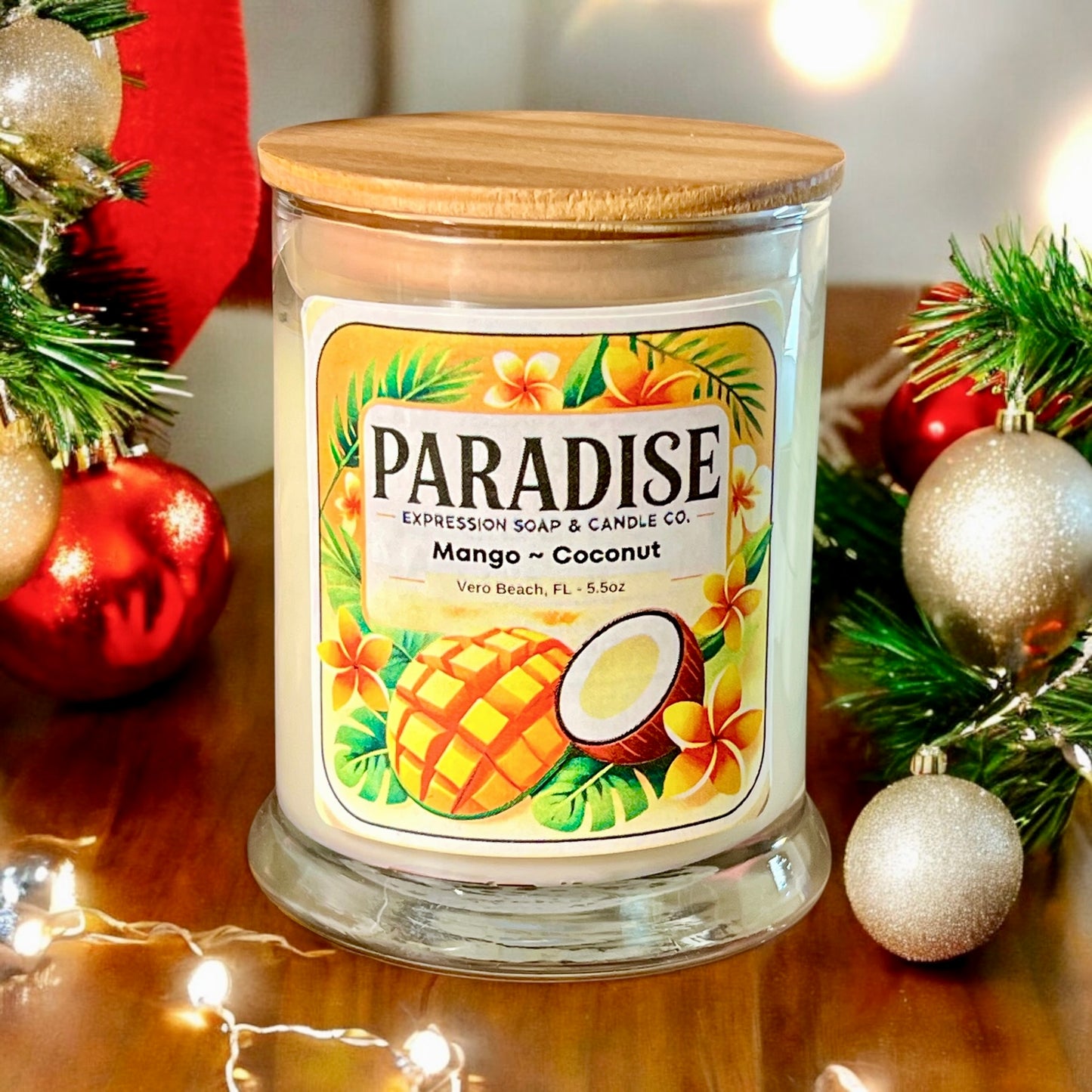 Paradise Candle – handmade candle by Freedom of Expression Gifts.