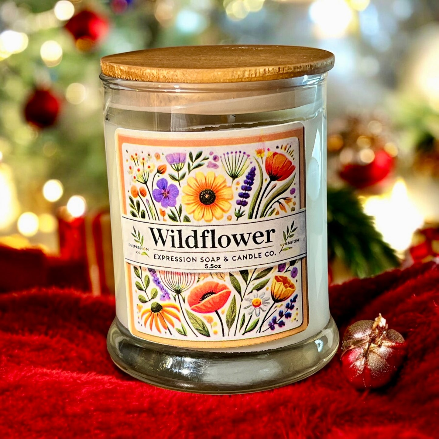 Wildflower Candle – handmade candle by Freedom of Expression Gifts.