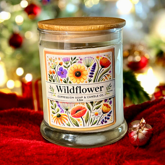 Wildflower Candle – handmade candle by Freedom of Expression Gifts.