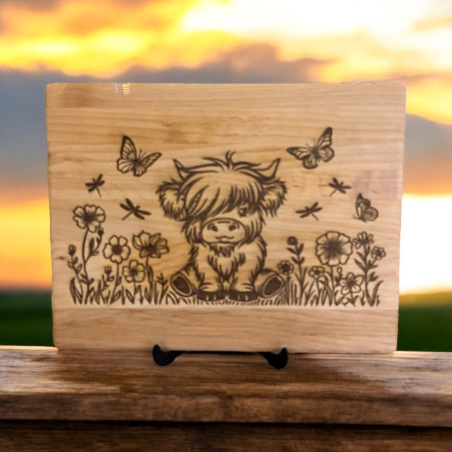 Cutting Board - Baby Cow – handmade cutting board by Freedom of Expression Gifts.