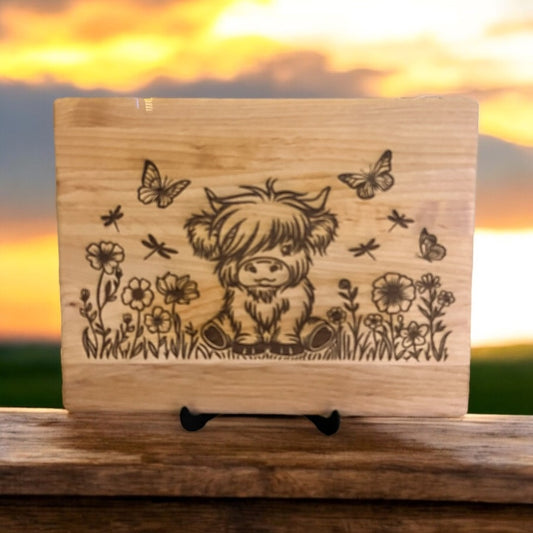 Cutting Board - Baby Cow – handmade cutting board by Freedom of Expression Gifts.