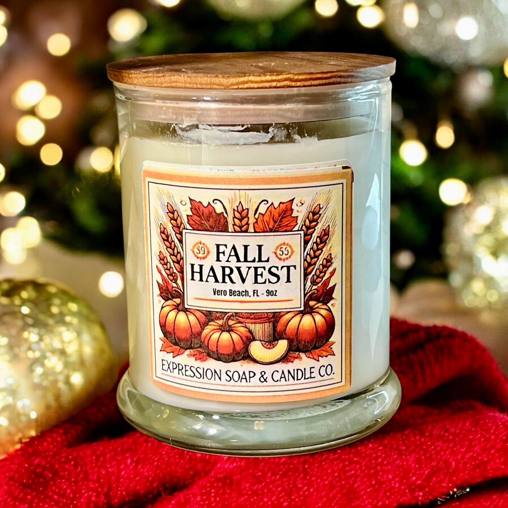 Fall Harvest Candle – handmade candle by Freedom of Expression Gifts.