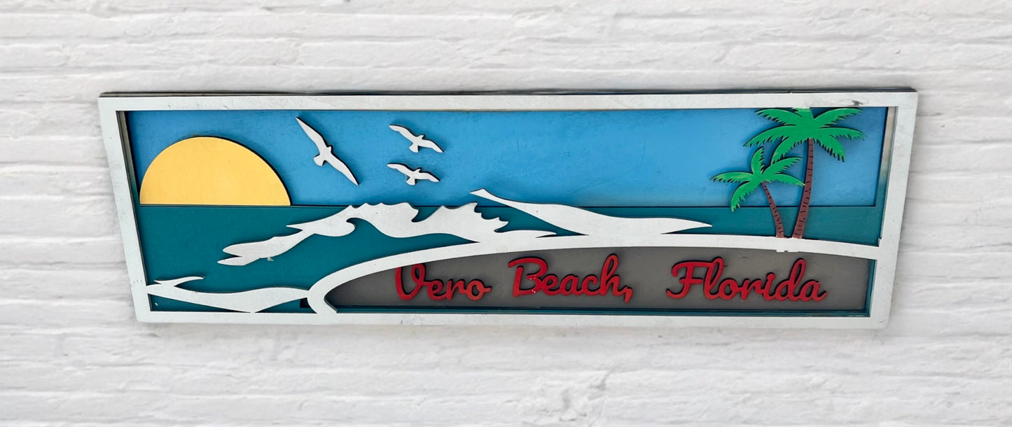 Vero Beach Wave – handmade sign by Freedom of Expression Gifts.