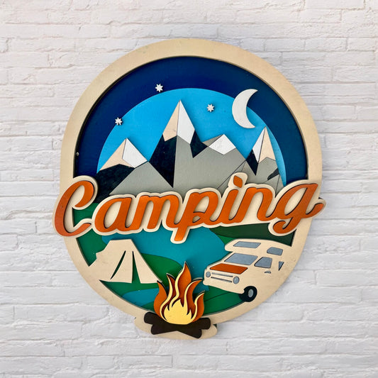 Firesidde Camping – handmade sign by Freedom of Expression Gifts.