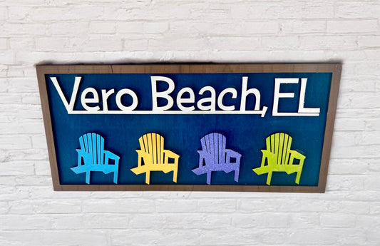 Vero Beach Small Sign – handmade sign by Freedom of Expression Gifts.