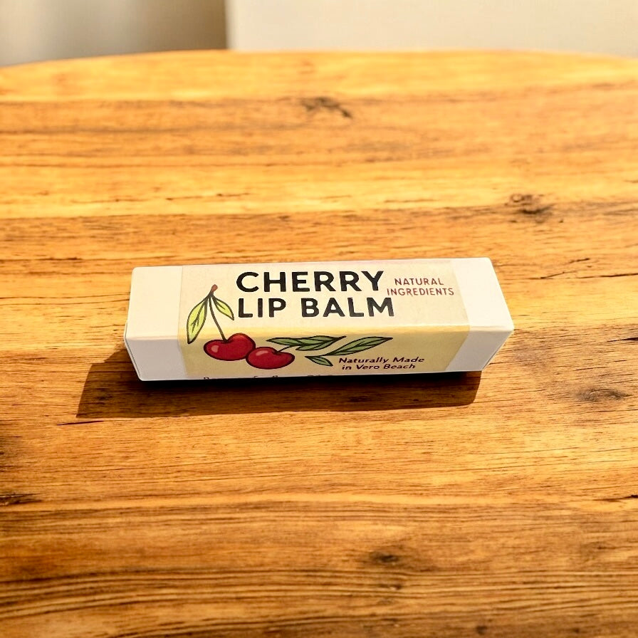 Cherry Lip Balm – handmade lip balm by Freedom of Expression Gifts.