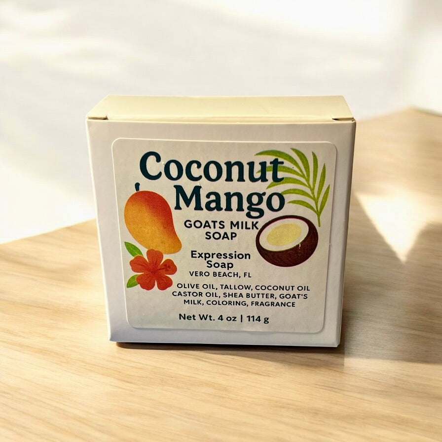 Coconut Mango Goat’s Milk Soap | Expression Soap