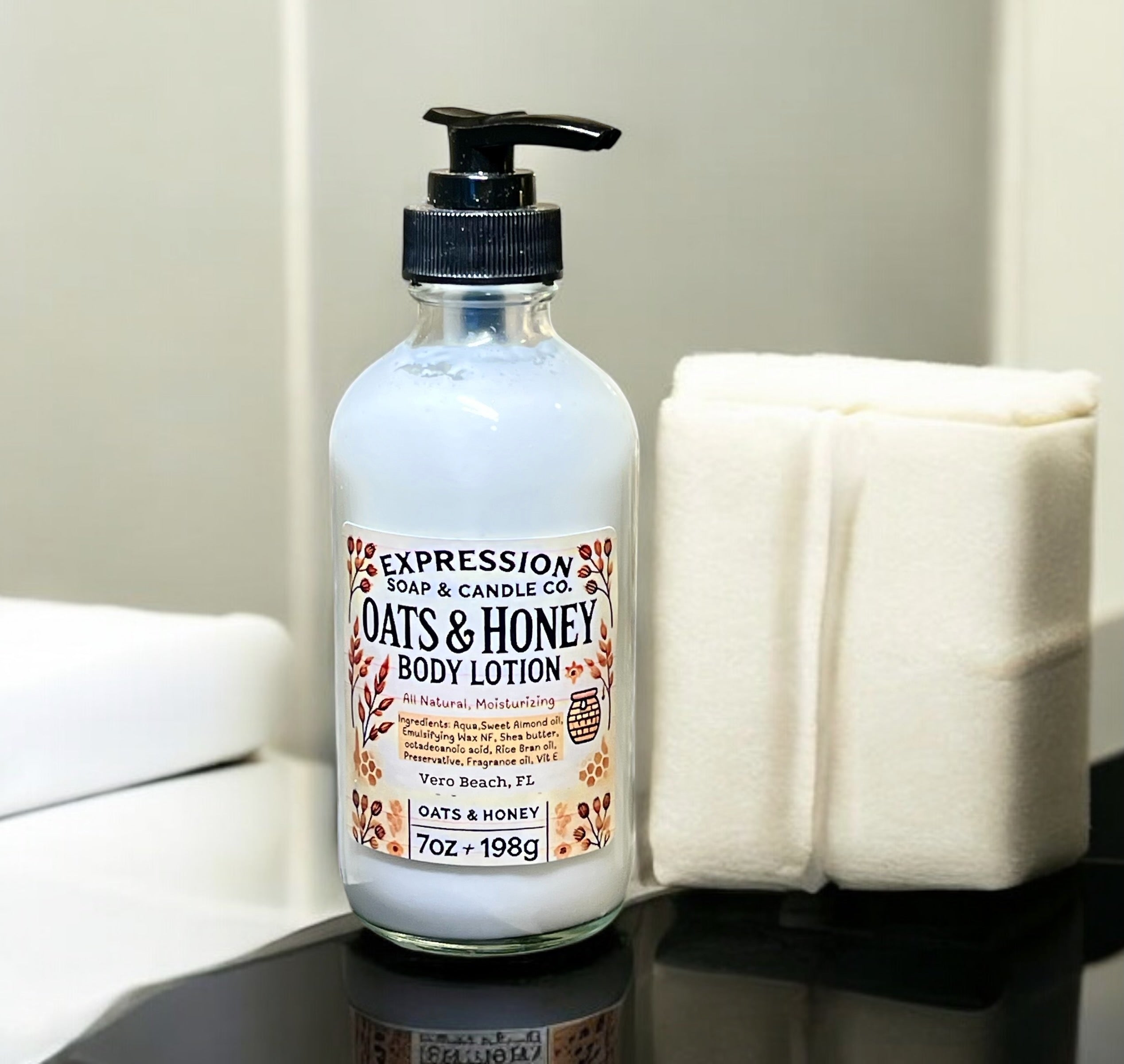 Oats & Honey Lotion – handmade lotions by Freedom of Expression Gifts.